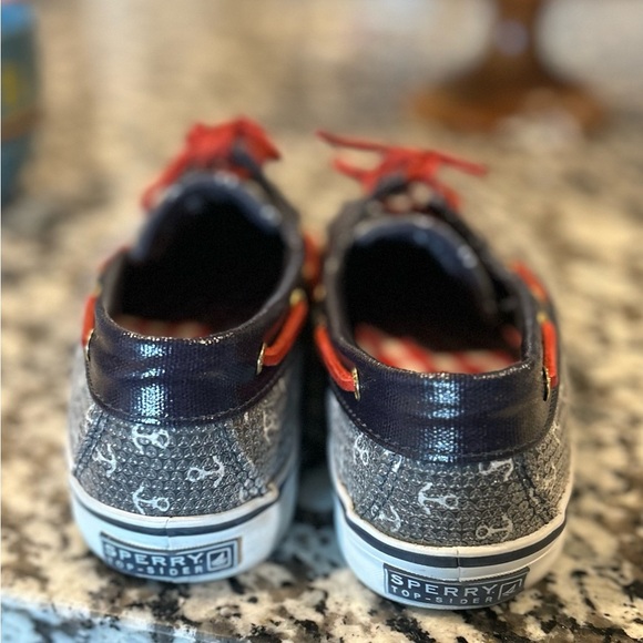 Sperry Women’s ' Navy  Anchor Boat Shoes - Picture 2 of 4